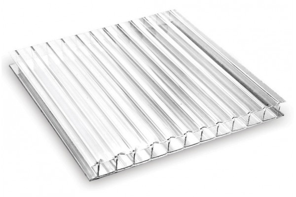 Сотовый поликарбонат TitanPlast T прозрачный 2100*6000*6 мм., 0,77 кг/м.кв.