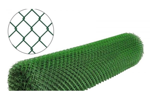 Сетка рабица в ПВХ 1,2 м*10 м., 2,4 мм. ячейка 55*55 мм зелёная